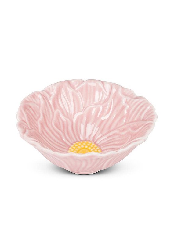 Abbott Collection Small Pink Porcelain Dish – Ceramic Flower Trinket Tray | Blush Vanity Decor
