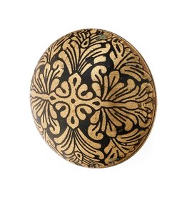 adv Black and Etched Brass Knob – Decorative Cabinet Pull