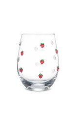 Abbott Collection Strawberry Stemless Wine Glass – Whimsical Summer Drinkware