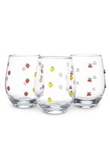 Abbott Collection Strawberry Stemless Wine Glass – Whimsical Summer Drinkware