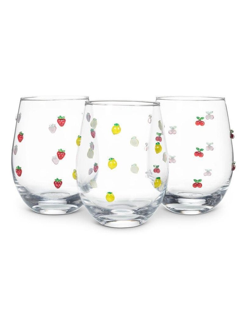 Abbott Collection Strawberry Stemless Wine Glass – Whimsical Summer Drinkware