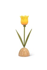 Abbott Collection Yellow Tulip Taper Candle Holder – Bright Floral Table Décor
