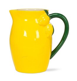 Abbott Collection Ceramic Lemon Pitcher – Citrus-Inspired Jug | Bright Tableware & Vase