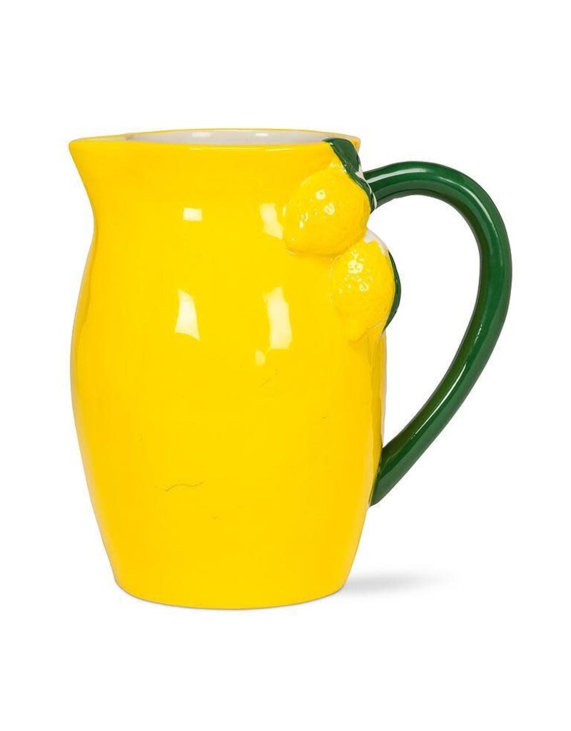 Abbott Collection Ceramic Lemon Pitcher – Citrus-Inspired Jug | Bright Tableware & Vase