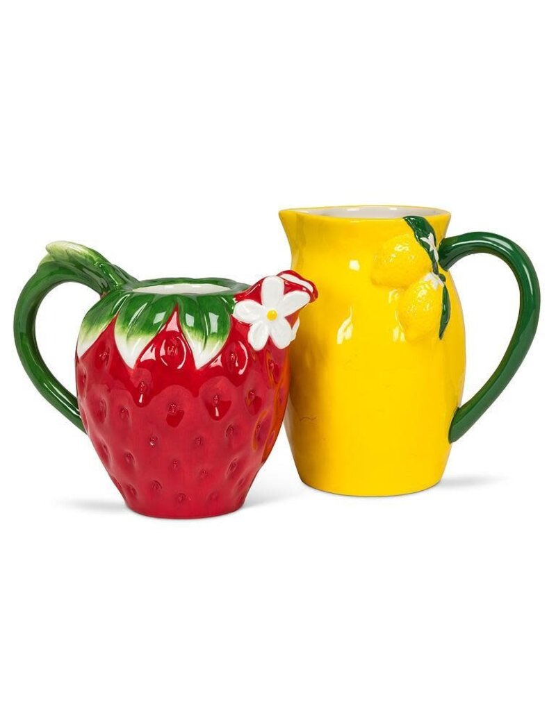 Abbott Collection Ceramic Lemon Pitcher – Citrus-Inspired Jug | Bright Tableware & Vase