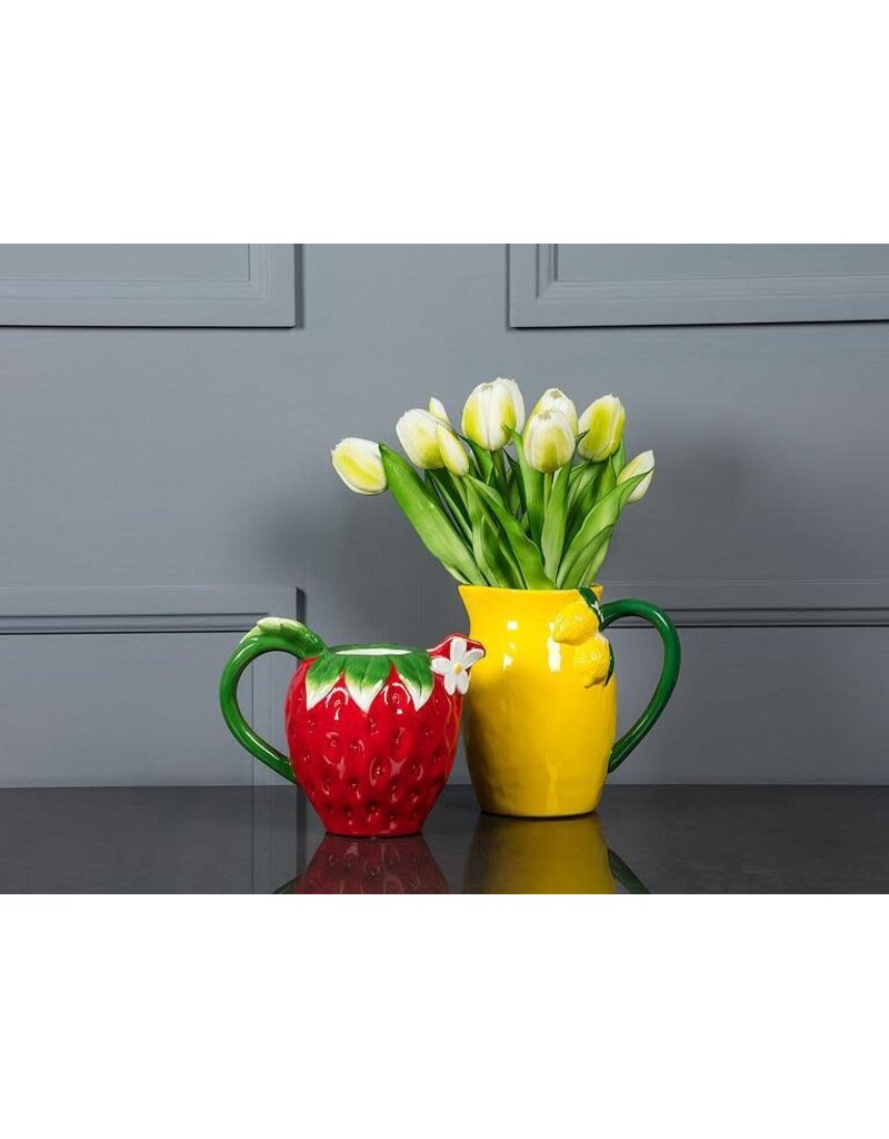 Abbott Collection Ceramic Lemon Pitcher – Citrus-Inspired Jug | Bright Tableware & Vase