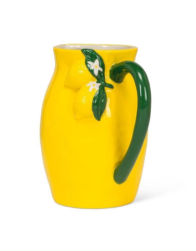 Abbott Collection Ceramic Lemon Pitcher – Citrus-Inspired Jug | Bright Tableware & Vase