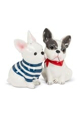 Abbott Collection French Bulldog Salt & Pepper Set – Ceramic Dog Shakers | Fun Table Decor
