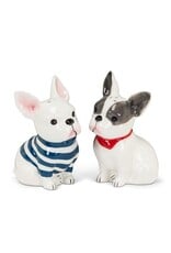 Abbott Collection French Bulldog Salt & Pepper Set – Ceramic Dog Shakers | Fun Table Decor