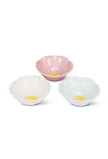 Abbott Collection Small Soft Blue Floral Dish – Ceramic Petal Trinket Tray | Serene Vanity Decor