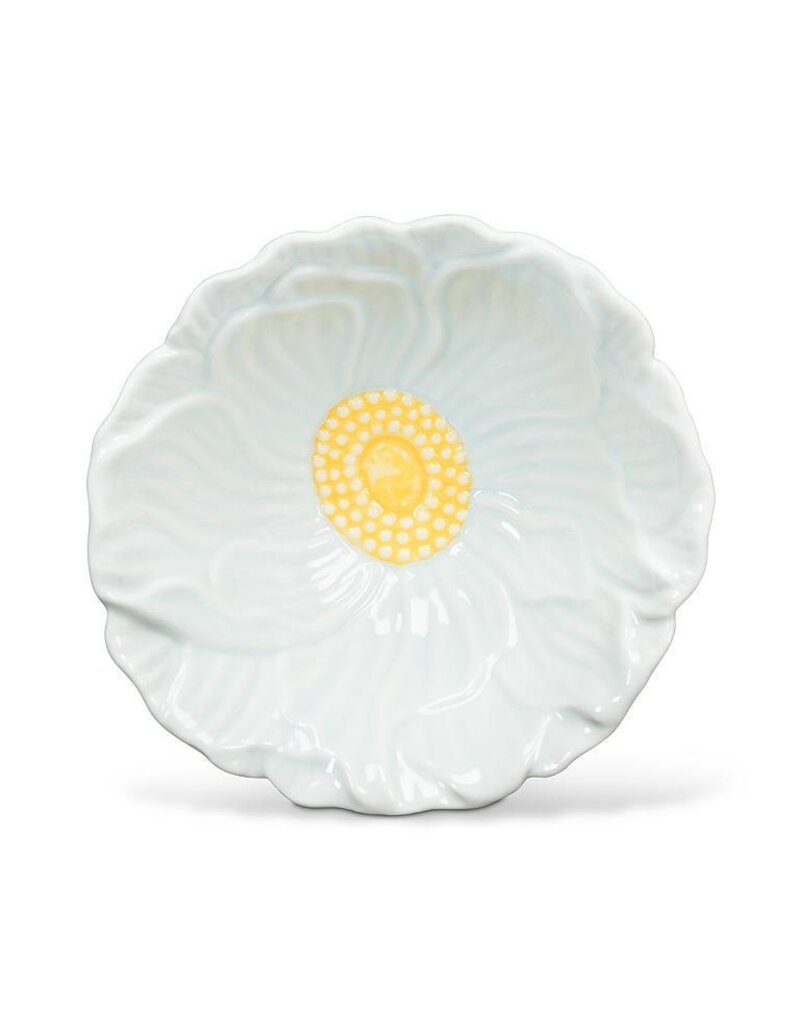 Abbott Collection Small Soft Blue Floral Dish – Ceramic Petal Trinket Tray | Serene Vanity Decor