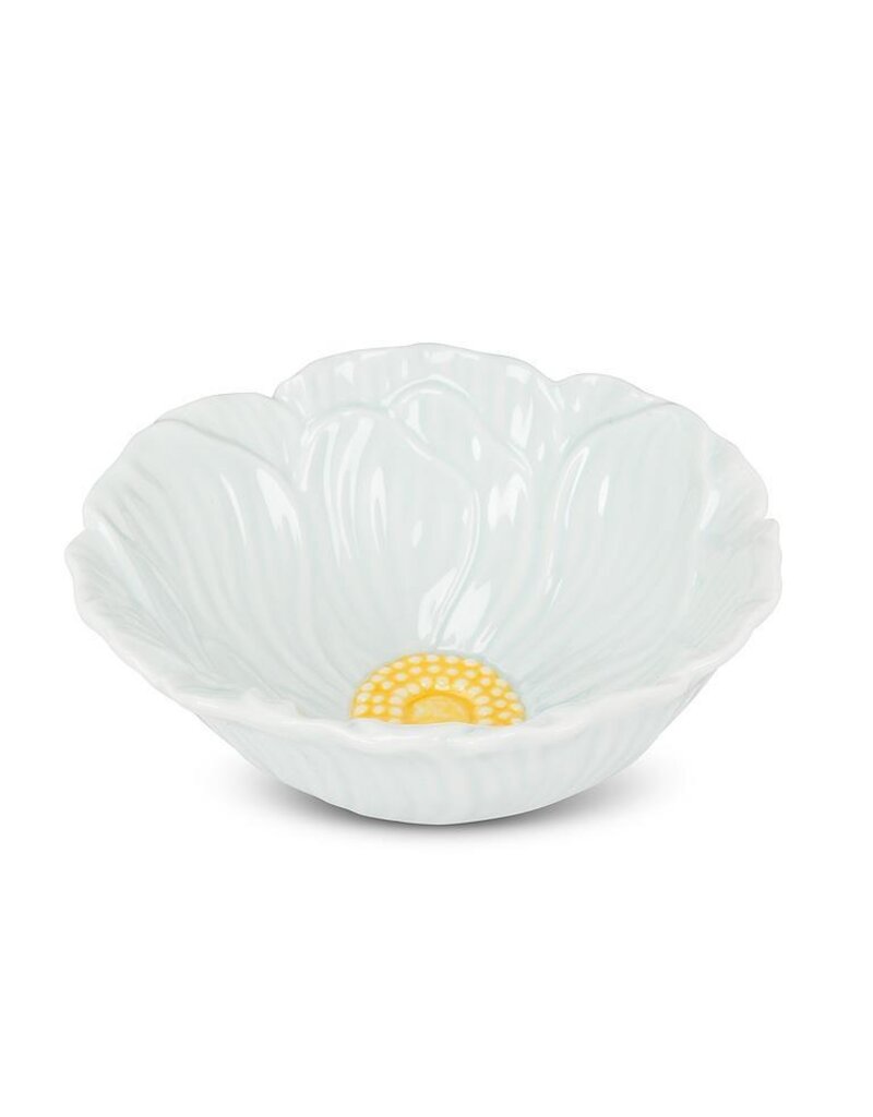 Abbott Collection Small Soft Blue Floral Dish – Ceramic Petal Trinket Tray | Serene Vanity Decor
