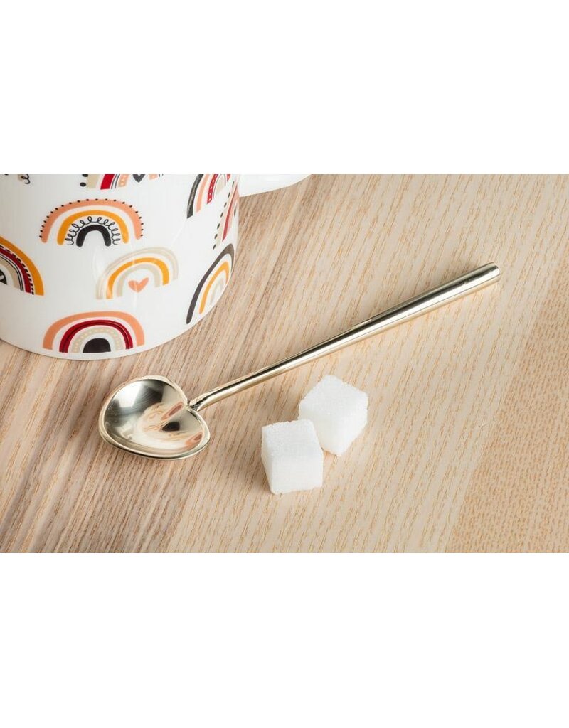 Gold Heart Spoon – Small Heart-Shaped Stainless Steel Spoon | Elegant Entertaining