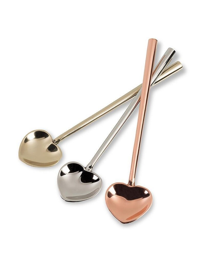Silver Heart Spoon – Small Heart-Shaped Stainless Steel Spoon | Elegant Entertaining