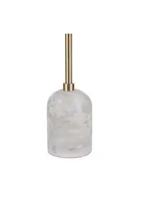 Renwil Marchesa Set of 3 Candle Holders – Satin Brass & Marble | Modern Romantic Decor