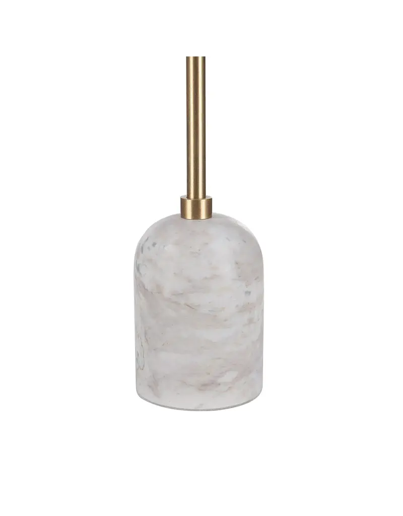 Renwil Marchesa Set of 3 Candle Holders – Satin Brass & Marble | Modern Romantic Decor