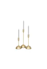 Renwil Ferris Set of 3 Taper Candle Holders – Gold Aluminum Candle Stands | Modern Centerpiece