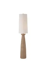 Renwil Nathalie Floor Lamp – Faux Rattan White-Washed Finish | Beachy Modern Lighting