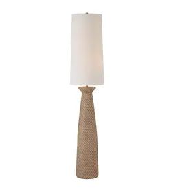 Renwil Nathalie Floor Lamp – Faux Rattan White-Washed Finish | Beachy Modern Lighting