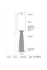 Renwil Nathalie Floor Lamp – Faux Rattan Finish | Beachy Modern Lighting