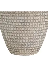 Renwil Albacete Table Lamp – Hammered Resin Earthenware Look | Oatmeal Linen Shade