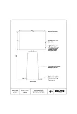 Renwil Monte Table Lamp – Matte Blue Gradient Ceramic | Modern Tranquil Lighting