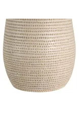 Renwil Lanikai Table Lamp by Renwil – Hammered Beige Resin | Oatmeal Linen Drum Shade