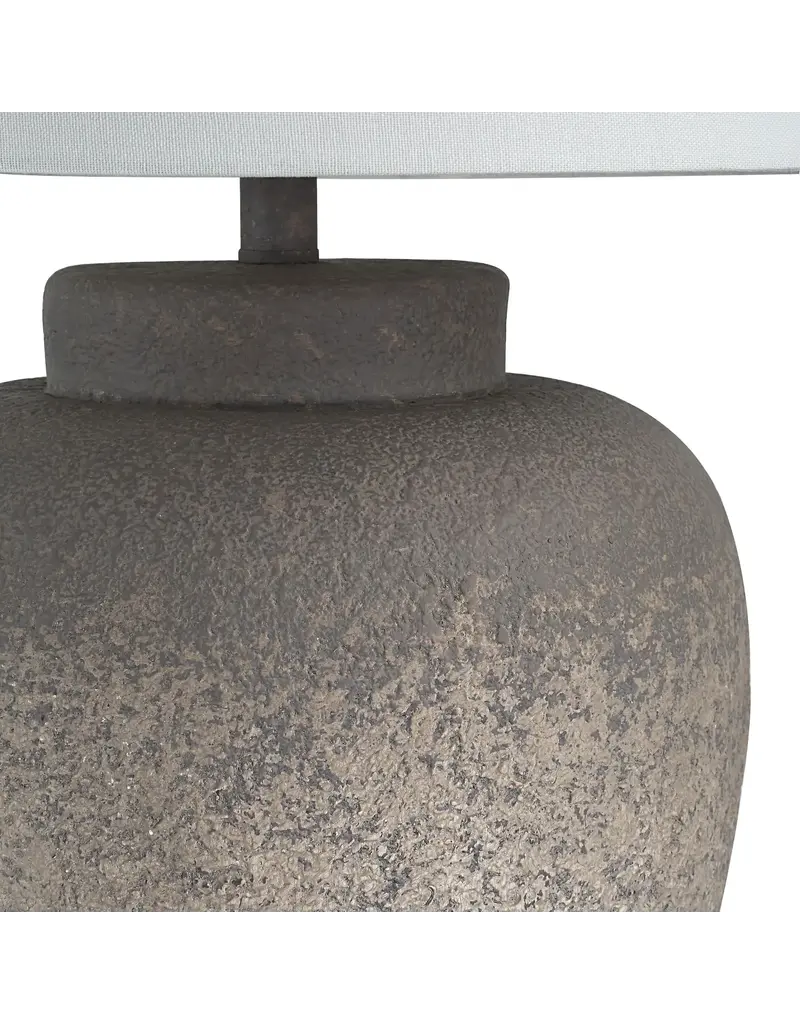 Renwil Lattuga Table Lamp by Renwil – Textured Beige Resin | Ivory Linen Drum Shade