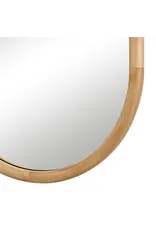 Renwil Puno Mirror by Renwil – Oval Pine Wood Wall Mirror | Scandinavian Modern Decor