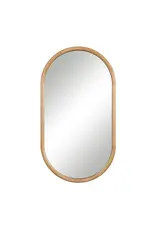 Renwil Puno Mirror by Renwil – Oval Pine Wood Wall Mirror | Scandinavian Modern Decor