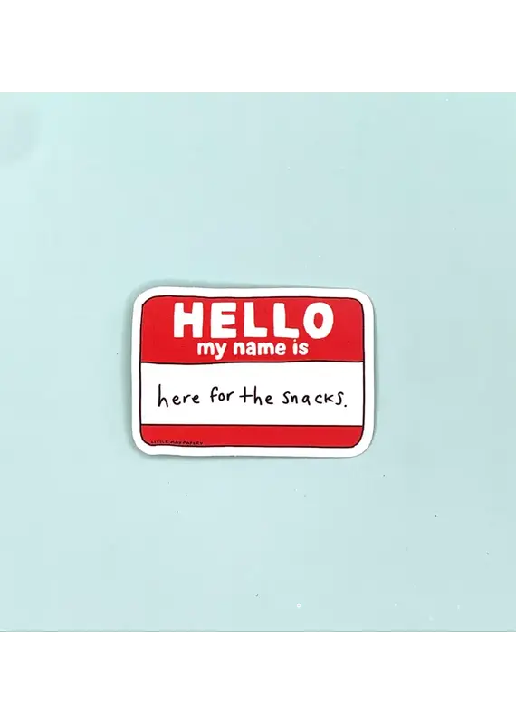 Little May Papery Here for the Snacks Vinyl Sticker | Little May Papery – De Ferrari Home