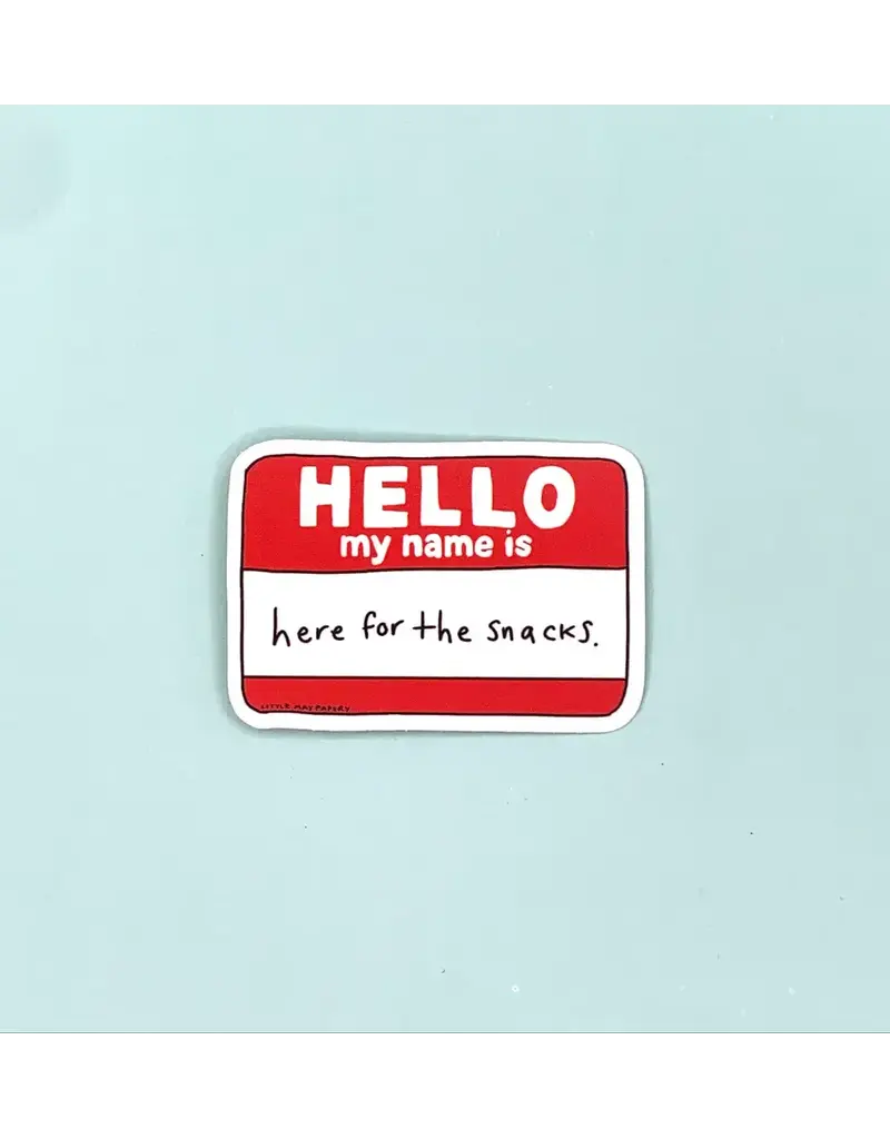 Little May Papery Here for the Snacks Vinyl Sticker | Little May Papery – De Ferrari Home