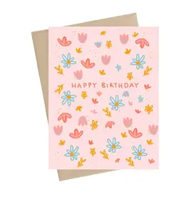 Little May Papery Pink Flowers Birthday Card | Little May Papery – De Ferrari Home