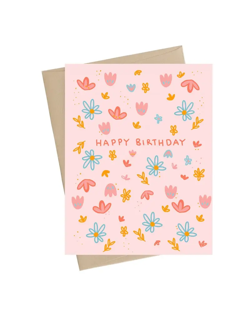 Little May Papery Pink Flowers Birthday Card | Little May Papery – De Ferrari Home