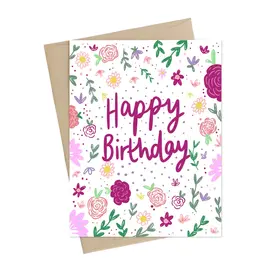 Little May Papery Spring Flowers Happy Birthday Card | Little May Papery – De Ferrari Home