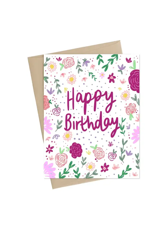 Little May Papery Spring Flowers Happy Birthday Card | Little May Papery – De Ferrari Home
