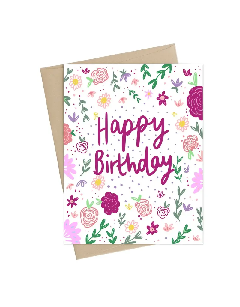 Little May Papery Spring Flowers Happy Birthday Card | Little May Papery – De Ferrari Home