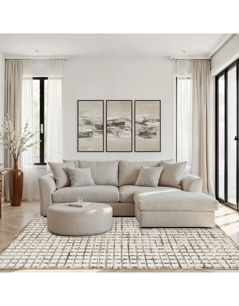 Renwil Aya Beige & Brown Geometric Area Rug by Renwil – Modern Comfort