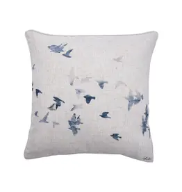 Renwil Flight Toss Cushion by Renwil – Feather Down Poly-Linen Pillow