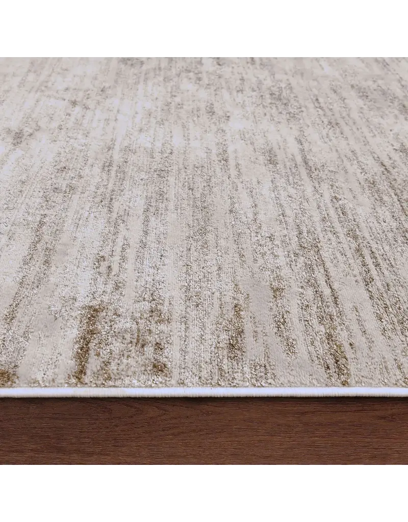 Renwil Aya Taupe & Creamy Mushroom Striated Area Rug by Renwil - Modern Neutral