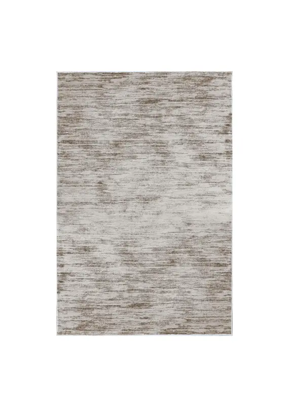 Renwil Aya Taupe & Creamy Mushroom Striated Area Rug by Renwil - Modern Neutral