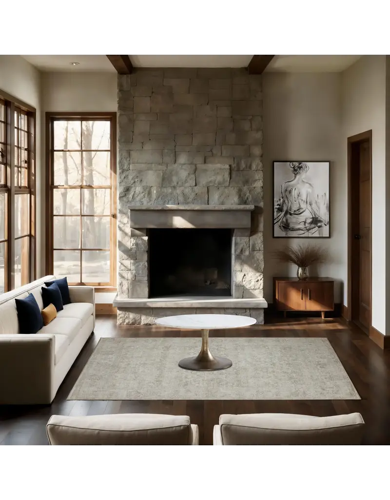 Renwil Chloe Subtle Taupe & Olive Vintage-Inspired Flatwoven Area Rug by Renwil