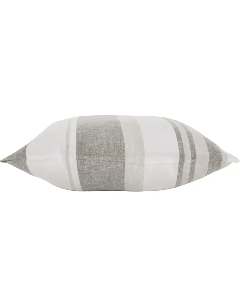 Renwil Cassidy Toss Cushion by Renwil – Linen Stripe Feather Down Pillow