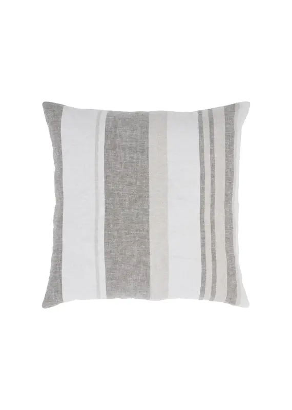Renwil Cassidy Toss Cushion by Renwil – Linen Stripe Feather Down Pillow