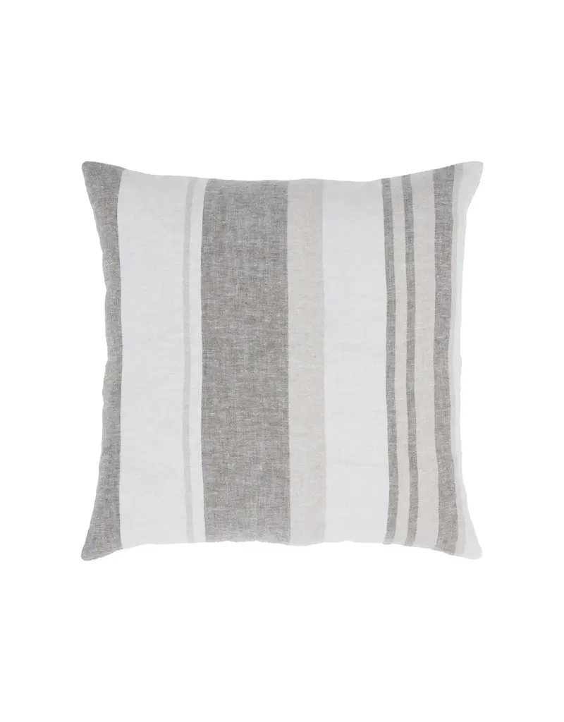 Renwil Cassidy Toss Cushion by Renwil – Linen Stripe Feather Down Pillow