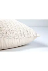 Renwil Roberto Toss Cushion by Renwil – Knitted Off-White Feather Pillow