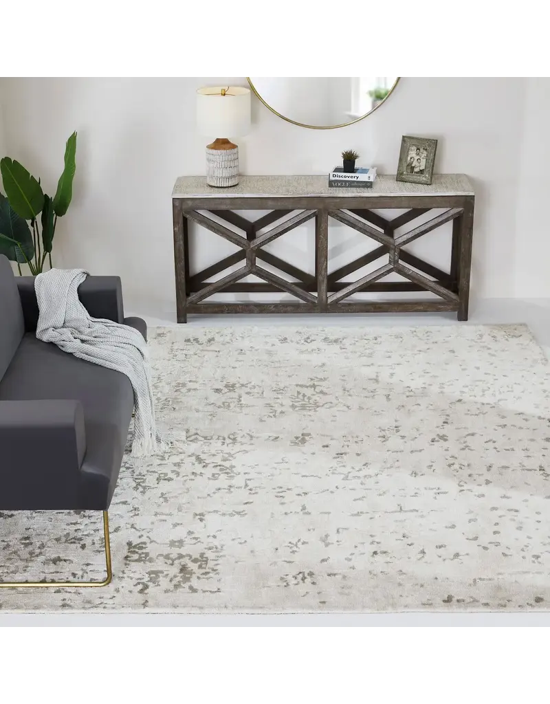 Renwil Hazel Off-White & Taupe Textured Abstract Area Rug by Renwil