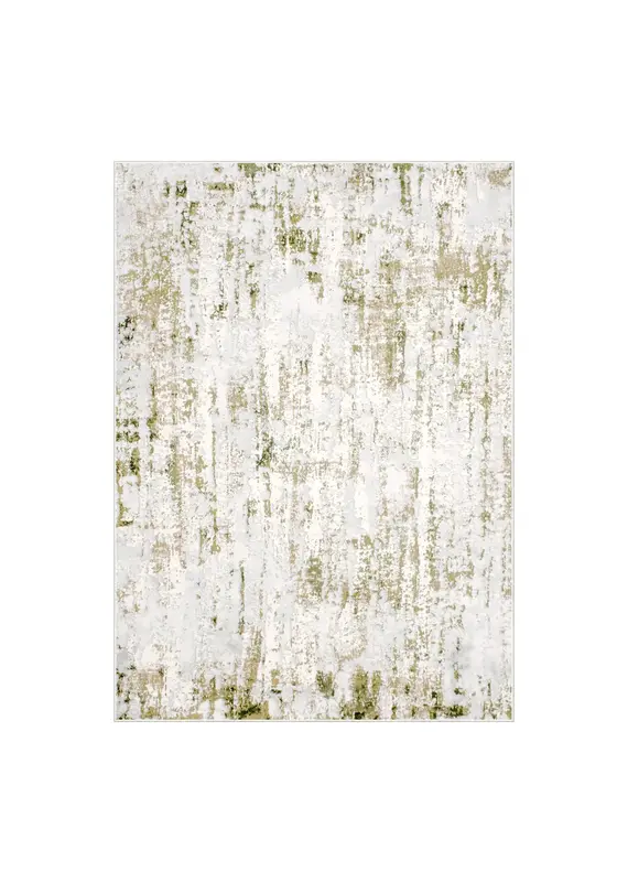Renwil Ariella Ivory & Green Distressed Abstract Area Rug by Renwil