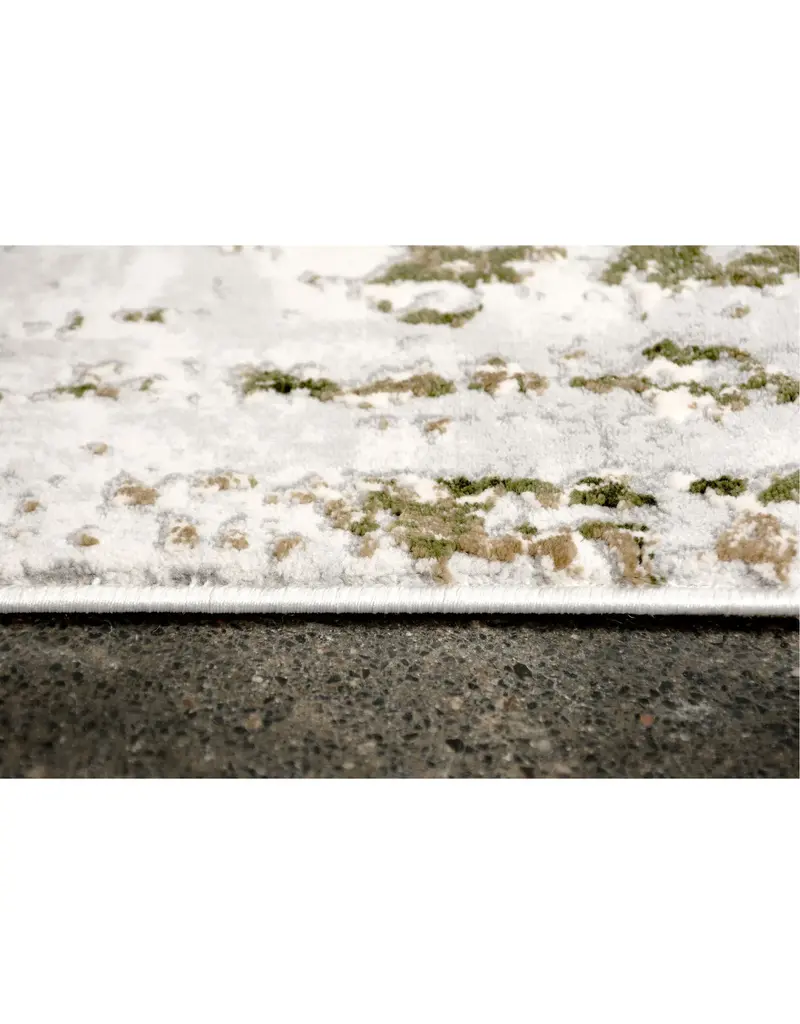 Renwil Ariella Ivory & Green Distressed Abstract Area Rug by Renwil