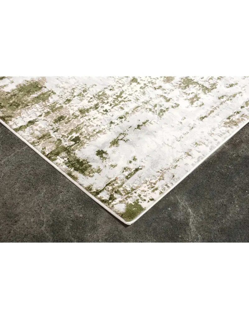 Renwil Ariella Ivory & Green Distressed Abstract Area Rug by Renwil